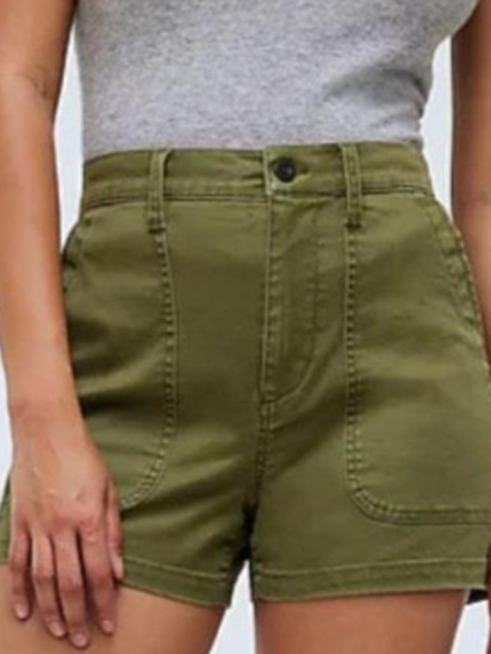 Madewell The Perfect Vintage Fatigue Short Style MC911 In Green - Picture 2 of 12
